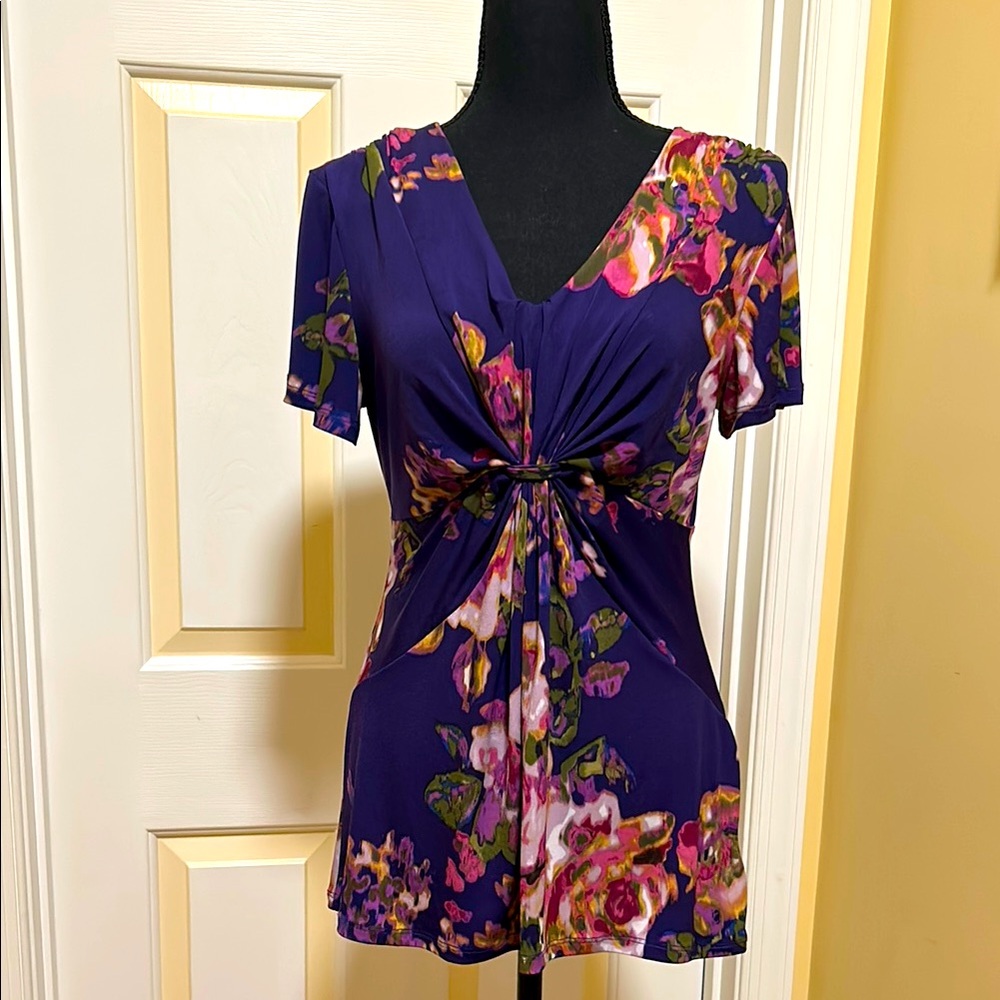 Daisy Fuentes Purple Floral Blouse